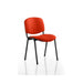 Dynamic Stacking Chair ISO Seat Tobasco Red Pack of 4 Without Arms Fabric