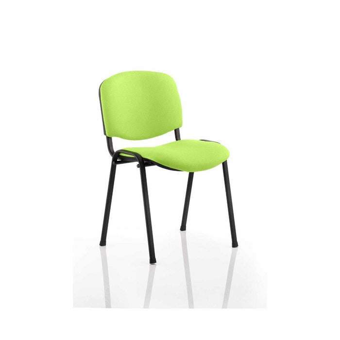 Dynamic Stacking Chair ISO Seat Myrrh Green Pack of 4 Without Arms Fabric