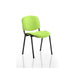 Dynamic Stacking Chair ISO Seat Myrrh Green Pack of 4 Without Arms Fabric