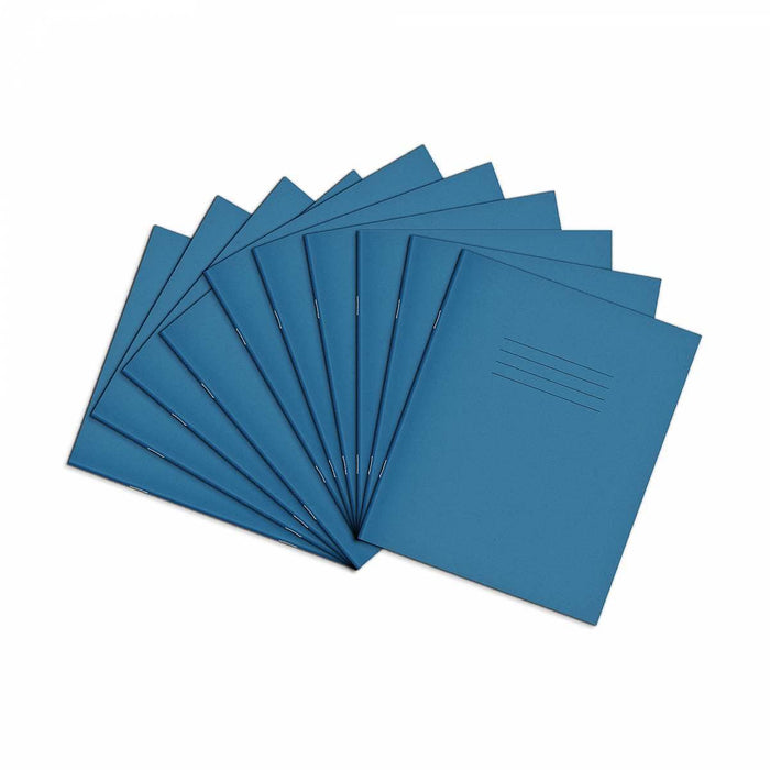 Rhino 8 x 6.5 Exercise Book 48 Page 10mm Squares S10 Light Blue (Pack 100) - VEX342-383-8