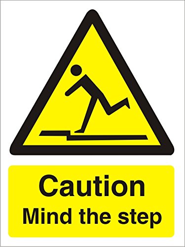 Warning Sign Mind The Step Vinyl 30 x 20 cm