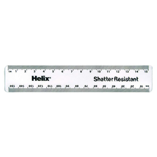 Helix Shatter Resist Ruler 15Cm Pk50