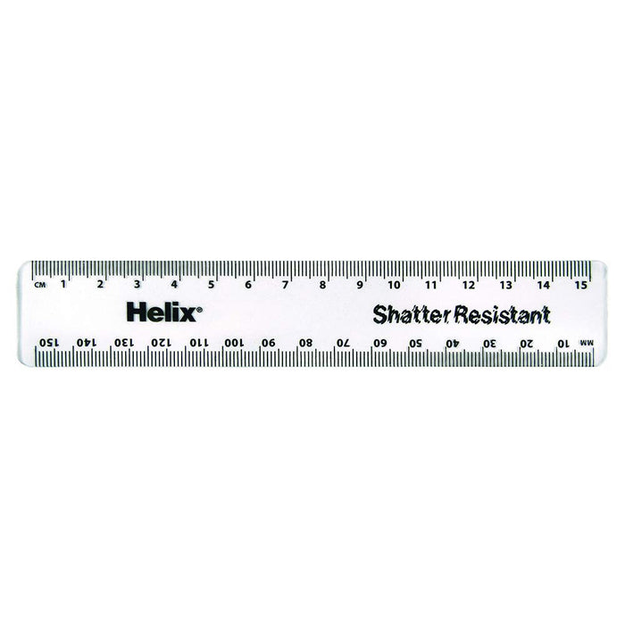 Helix Shatter Resist Ruler 15Cm Pk50