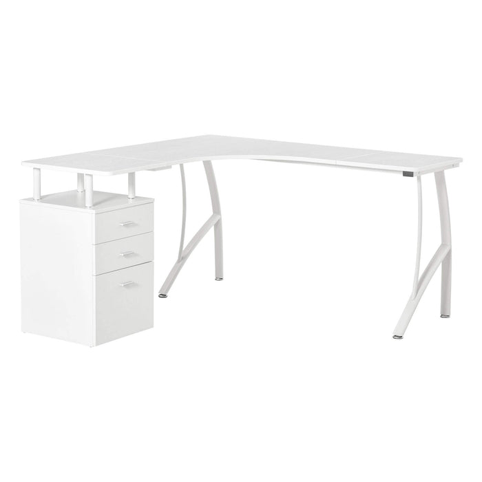 HOMCOM L Shaped Desk White 1,435 x 760 mm