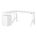 HOMCOM L Shaped Desk White 1,435 x 760 mm