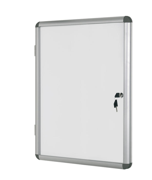 Bi-Office Enclore Earth Lockable Notice Board Magnetic 6 x A4 Wall Mounted 72 (W) x 67.4 (H) cm White