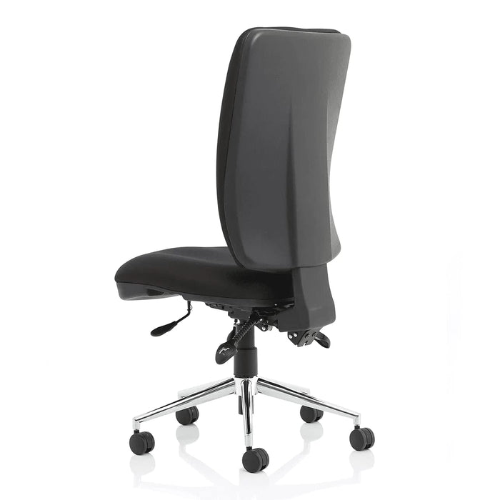 Dynamic Independent Seat & Back Task Operator Chair Height Adjustable Arms Chiro Black Back, Bergamot Cherry Seat Without Headrest High Back