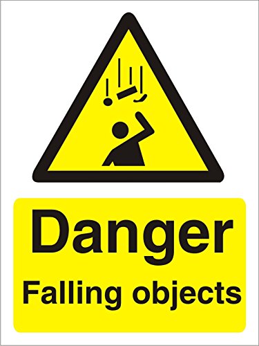 Warning Sign Falling Objects Vinyl 20 x 15 cm