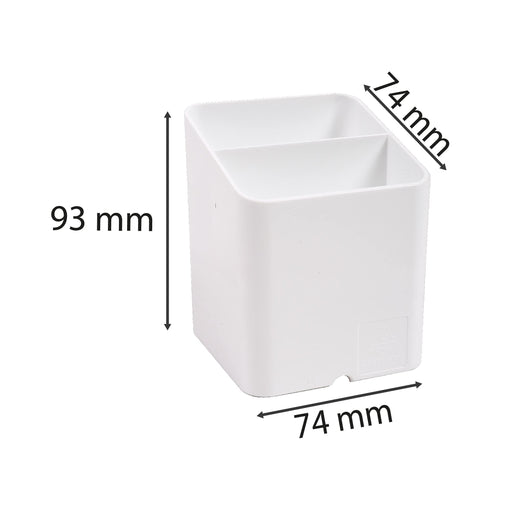 Exacompta Pen Pot 67713D Classic Polysterene 93 x 74 x 74 mm White Pack of 10