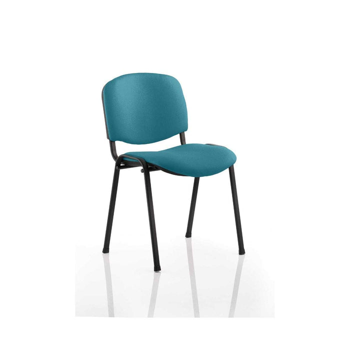 Dynamic Stacking Chair ISO Seat Maringa Teal Pack of 4 Without Arms Fabric