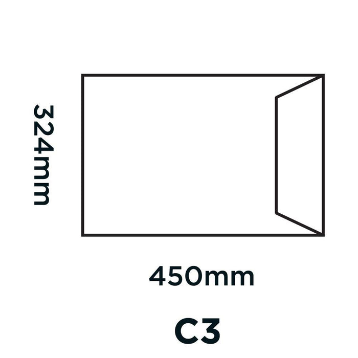 Purely Board Back Envelopes C3 Peel & Seal 450 x 324 mm Plain 120 gsm Manilla Pack of 100