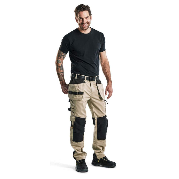 BLÅKLÄDER Trousers 15551860 Cotton, PL (Polyester) Stone, Black Size 44R