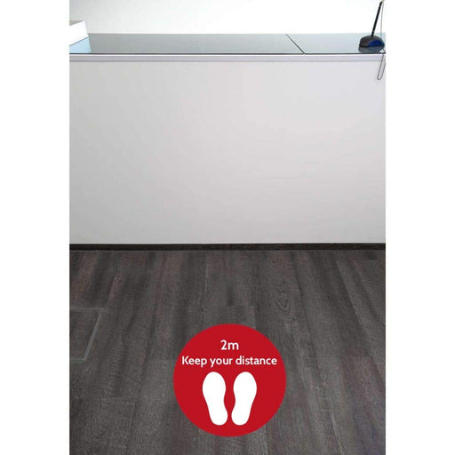 Trodat Floor Sticker Keep your distance Red, White Vinyl 40 x 40 cm