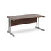 Rectangular Straight Desk with Walnut MFC Top and Silver Frame Cantilever Legs Momento 1600 x 800 x 725 mm