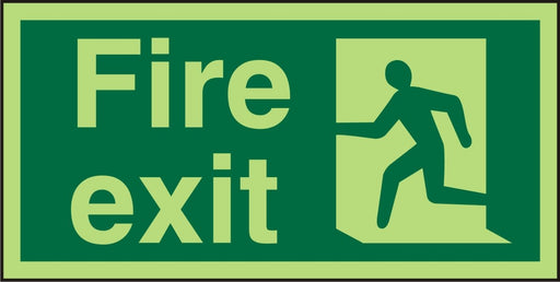 Fire Exit Sign Left Arrow Acrylic 10 x 20 cm