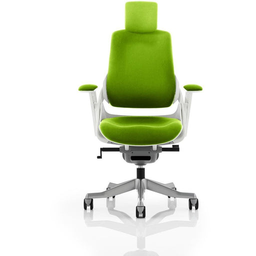 Dynamic Synchro Tilt Task Operator Chair Height Adjustable Arms Flex White Frame Without Headrest High Back