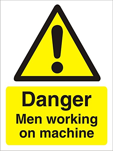 Warning Sign Men Working Vinyl 40 x 30 cm