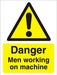 Warning Sign Men Working Vinyl 40 x 30 cm