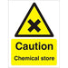 Warning Sign Chemical Store Vinyl 30 x 20 cm