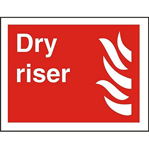 Fire Sign Dry Riser Self Adhesive Plastic 20 x 30 cm