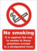 Prohibition Sign Against The Law to Smoke on These Premises Self Adhesive A4 Plastic 21 x 29.7 cm