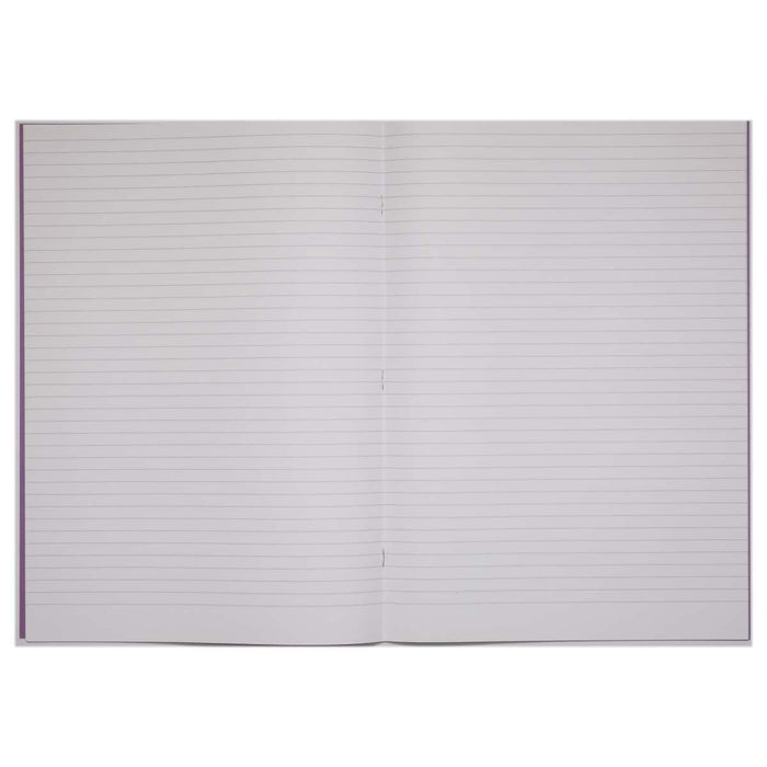 Rhino 13 x 9 A4+ Oversized Exercise Book 40 Page Ruled 8mm Purple (Pack 100) - VDU024-130-4