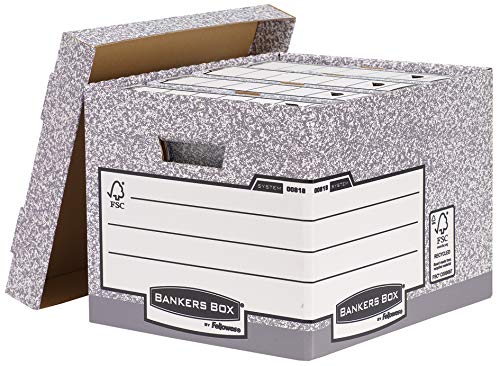 Bankers Box System Archive Boxes Grey 285(H) x 333(W) x 390(D) mm Pack of 10