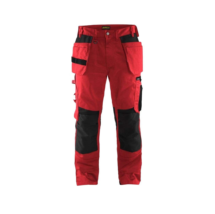 BLÅKLÄDER Trousers 15551860 Cotton, PL (Polyester) Red, Black Size 32R