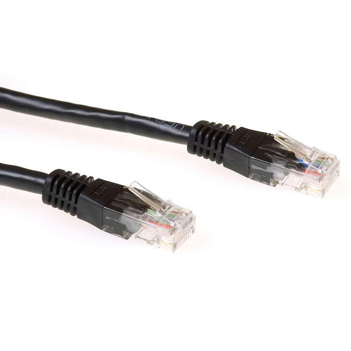 ACT Black 1 M U/UTP Cat6 Patch Cable With RJ45 Connectors