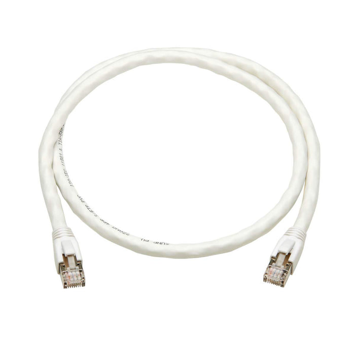 Tripp Lite Cat8 25G/40G-Certified Snagless S/FTP Ethernet Cable (RJ45 M/M), PoE, White, 3 ft. - Patch cable - RJ-45 (M) to RJ-45 (M) - 91.4 cm - S/FTP - CAT 8 - snagless, solid - white