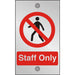 Prohibition Sign Staff Only Acrylic 20 x 12 cm