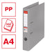 Esselte No.1 Power Lever Arch File A4 52 mm Grey 2 ring 811480 Polypropylene Portrait Pack of 10