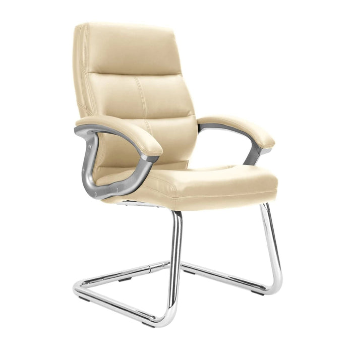 Nautilus Designs Cantilever Chair Bcp/T401/Cm Non Height Adjustable Cream Chrome