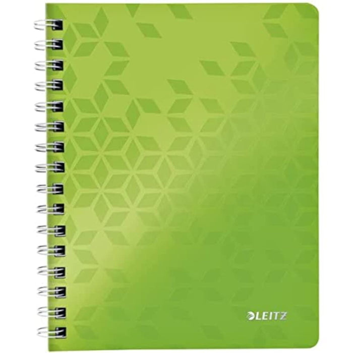 LEITZ Wow Wirebound Notebook A5 Ruled Green