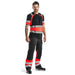 BLÅKLÄDER Trousers 15641811 Cotton, PL (Polyester) Black, Red Size 33R