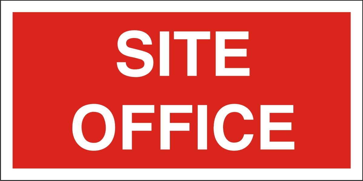 Site Sign Site Office PVC 20 x 40 cm