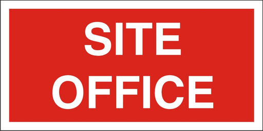 Site Sign Site Office PVC 10 x 20 cm