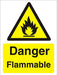 Warning Sign Flammable Vinyl 40 x 30 cm