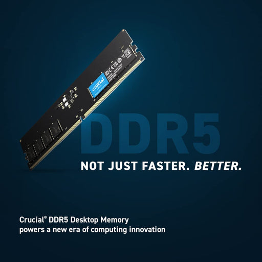 Crucial - DDR5 - module - 8 GB - DIMM 288-pin - 5600 MHz / PC5-44800 - CL46 - 1.1 V - unbuffered - on-die ECC - black