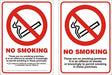 Prohibition Sign No Smoking Plastic 10.5 x 14.8 cm