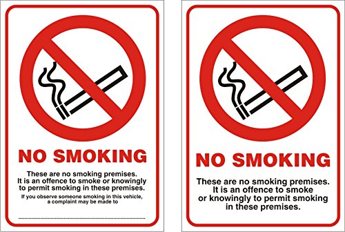 Prohibition Sign No Smoking Plastic 10.5 x 14.8 cm