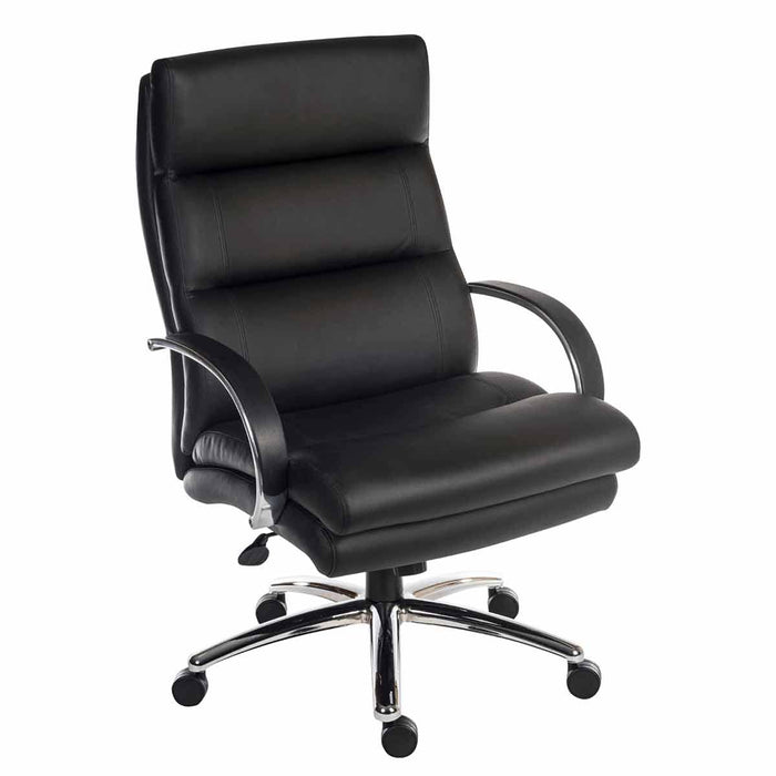 Samson Heavy Duty Leather Look Executive Office Chair Black - 6968