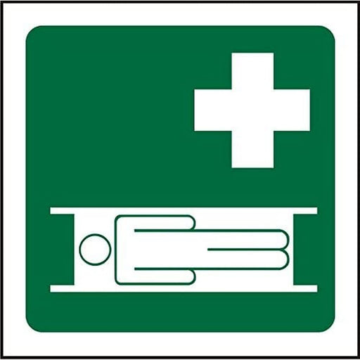 First Aid Sign Stretcher Plastic 15 x 15 cm