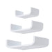 HOMCOM Set of 3 Floating Shelves White