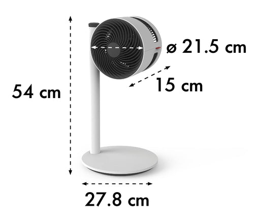 BONECO Pedestal Fan F120 25 W White 1 Speed Setting 27.8 x 27.8 x 54 cm