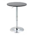 HOMCOM Round Bar Table with Metal Base Black