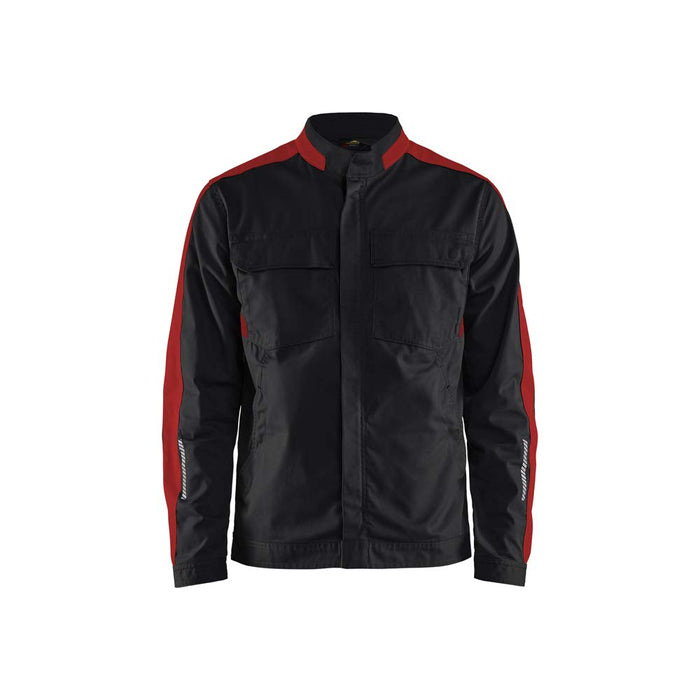 BLÅKLÄDER Jacket 44441832 Cotton, Elastolefin, PL (Polyester) Black, Red Size XS