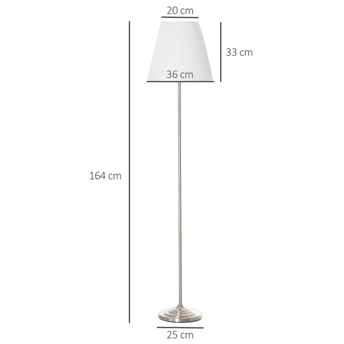 HOMCOM Floor Lamp B31-265 White, Silver