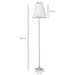 HOMCOM Floor Lamp B31-265 White, Silver