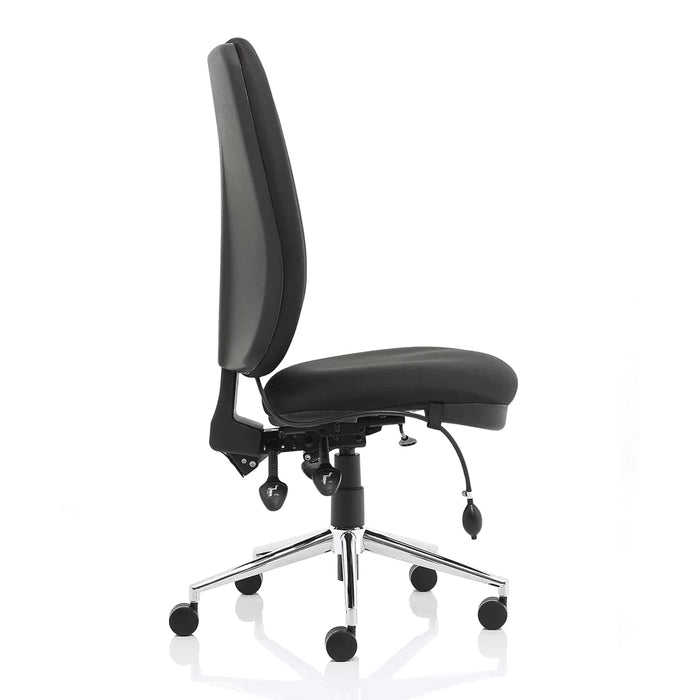 Dynamic Independent Seat & Back Task Operator Chair Height Adjustable Arms Chiro Black Back, Bergamot Cherry Seat Without Headrest High Back